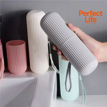 Travel Toiletries Organizer - 1 or 2 Pcs Toothbrush Holder & Storage Cup for Camping and Home Use