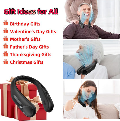 Rechargeable Neck Fan – Hands-Free Wearable Cooling Fan for Travel, Work & Summer