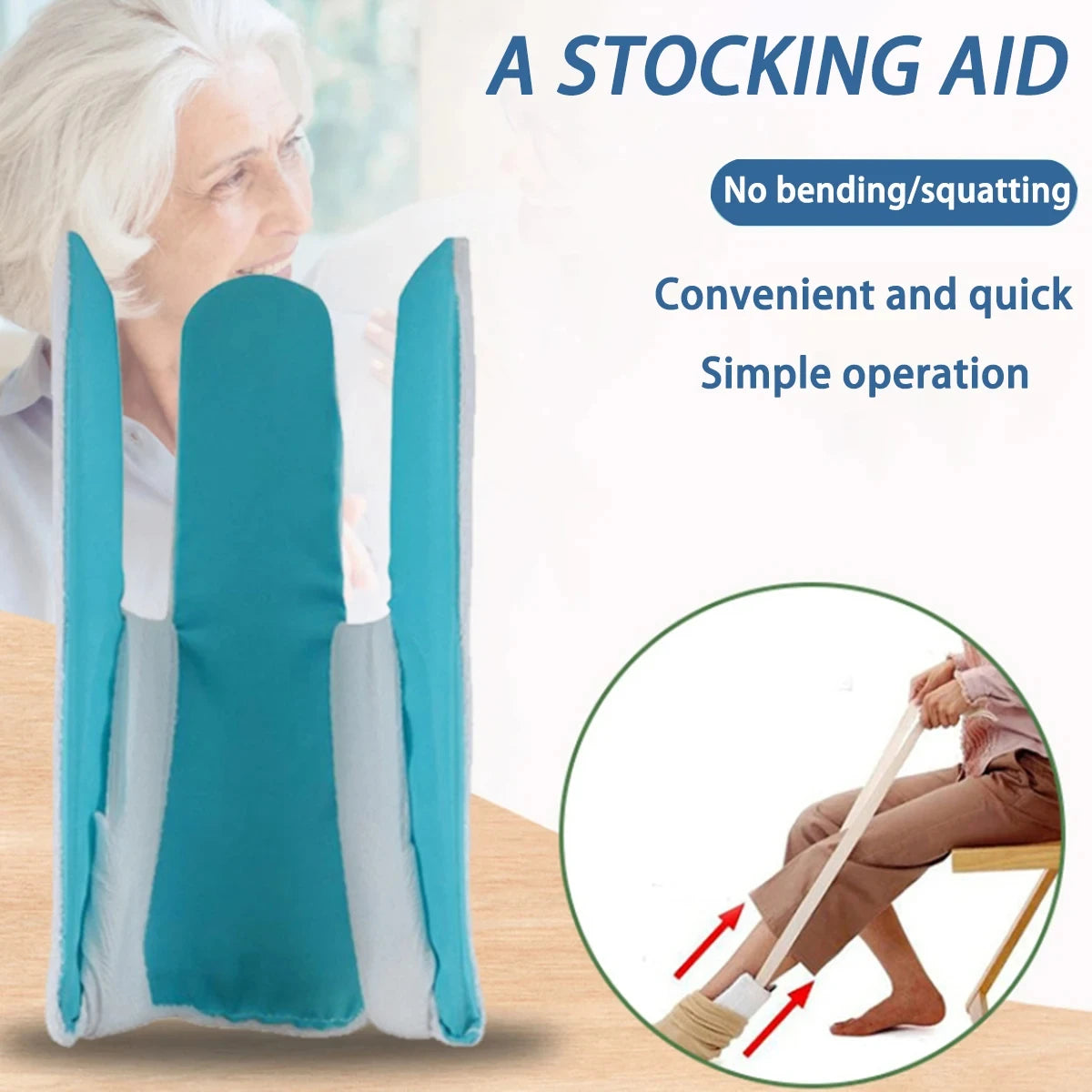 Revolutionary No-Bend Sock Aid Tool for Seniors, Disabled, and Pregnant - Effortless Sock Assistance!