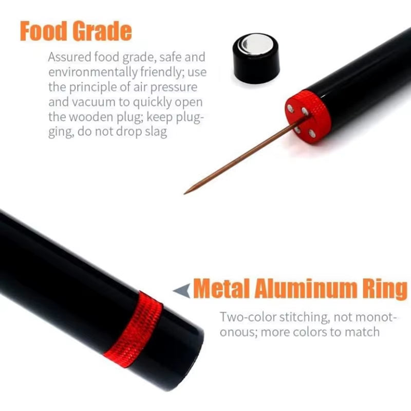 Portable Stainless Steel Air Pressure Wine Bottle Opener - Effortless Cork Remover for Home and Parties!