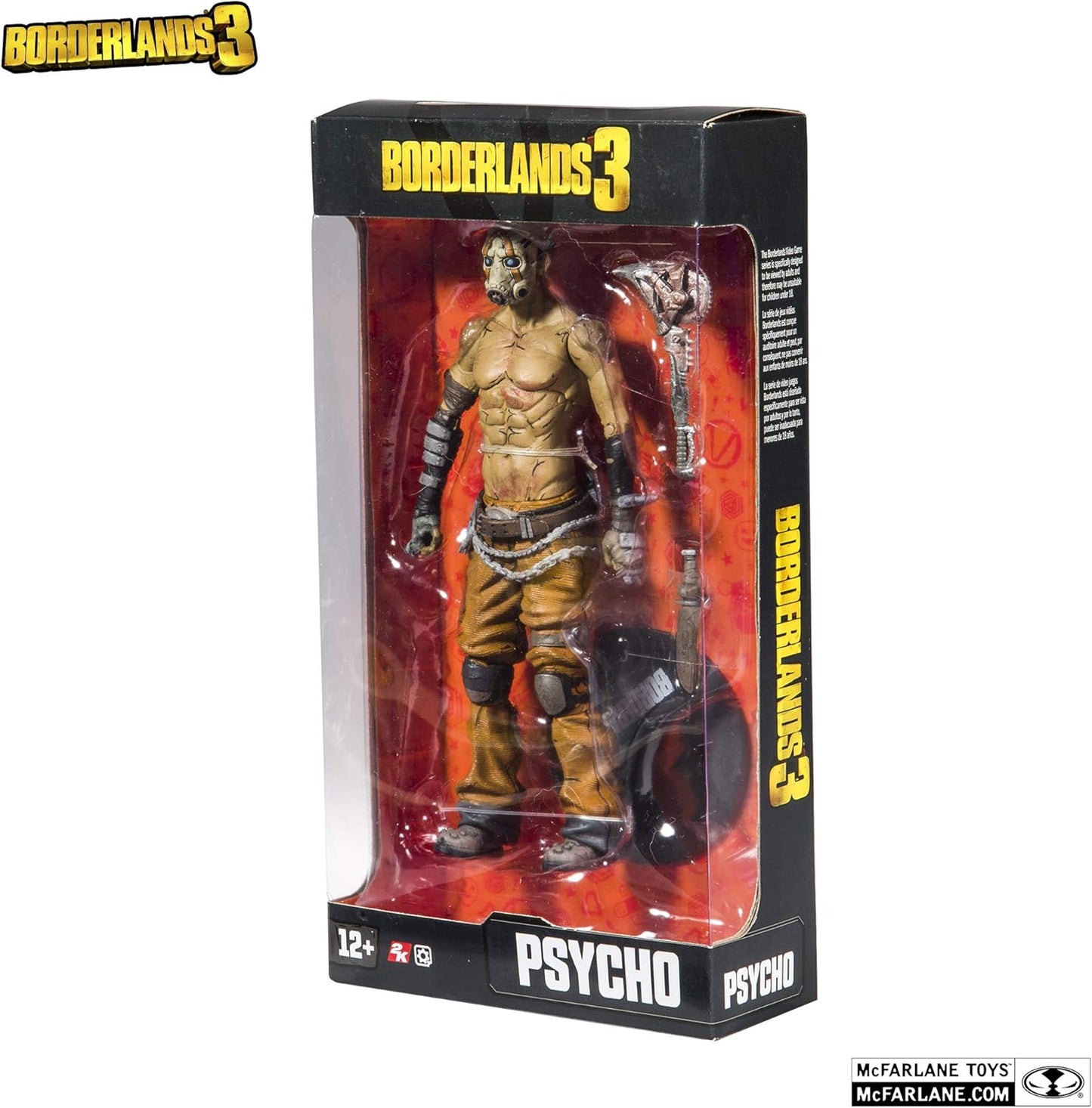 Borderlands 3 Psycho 7-Inch Action Figure — 12+ Points of Articulation, Buzz Axe Accessory, Borderlands 3 Window Box Packaging