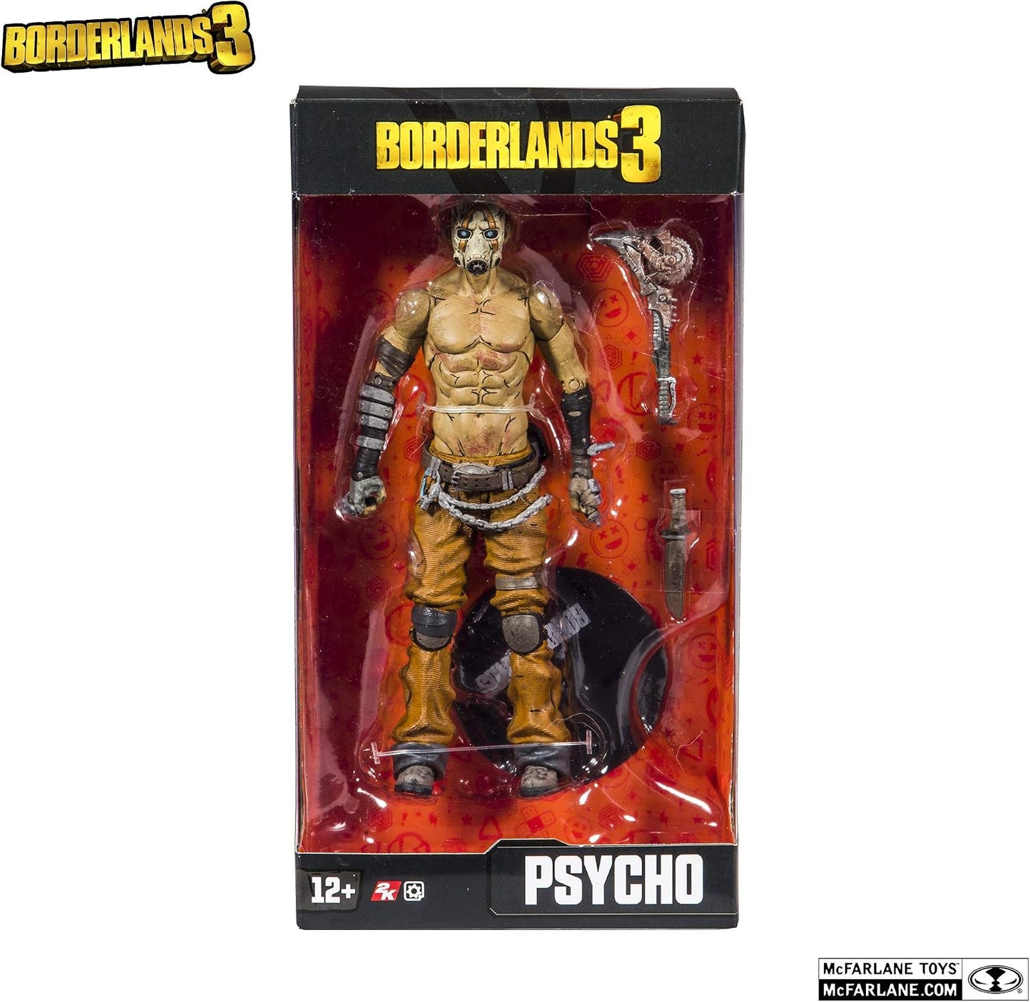 Borderlands 3 Psycho 7-Inch Action Figure — 12+ Points of Articulation, Buzz Axe Accessory, Borderlands 3 Window Box Packaging