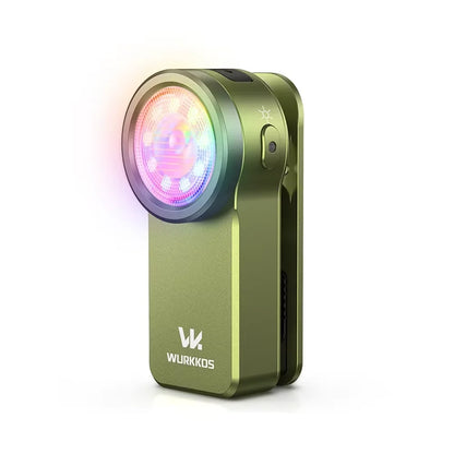 Compact RGB Mini Clip Light - 680LM USB Rechargeable Pocket Flashlight with Magnetic Base