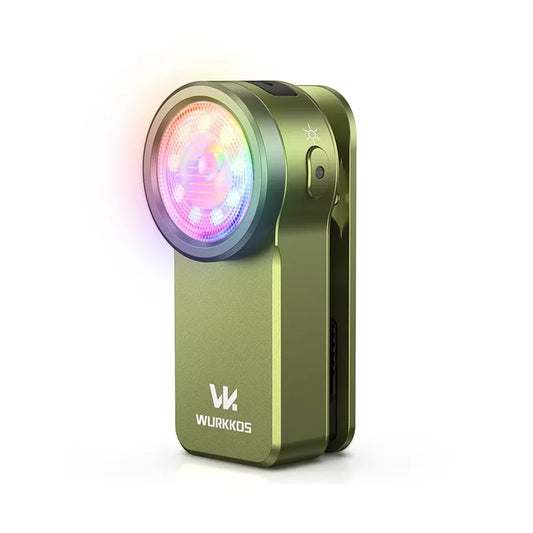 Compact RGB Mini Clip Light - 680LM USB Rechargeable Pocket Flashlight with Magnetic Base