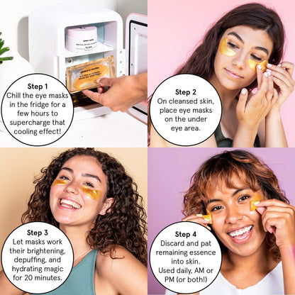 Revitalize Your Eyes: Award-Winning Gel Eye Patches - Perfect Birthday Gift for Women, Moms & Self-Care Lovers - 24 Pairs for Dark Circles & Puffy Eyes (Gold)