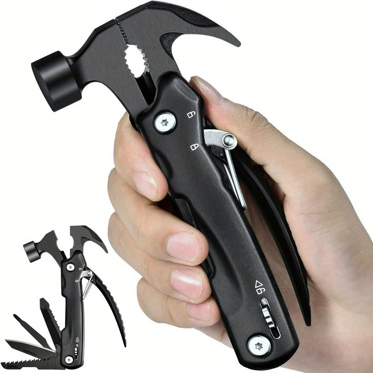 Ultimate 12-in-1 Multitool Hammer - Essential Outdoor Survival Gear for Camping, Hunting, Hiking & Emergency Situations
