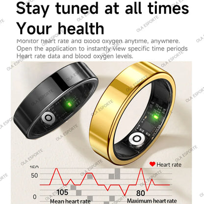 2026 Smart Ring: Heart Rate, Blood Pressure, Sleep Monitoring & Motion Tracking - IP68 Waterproof Gift for Men & Women