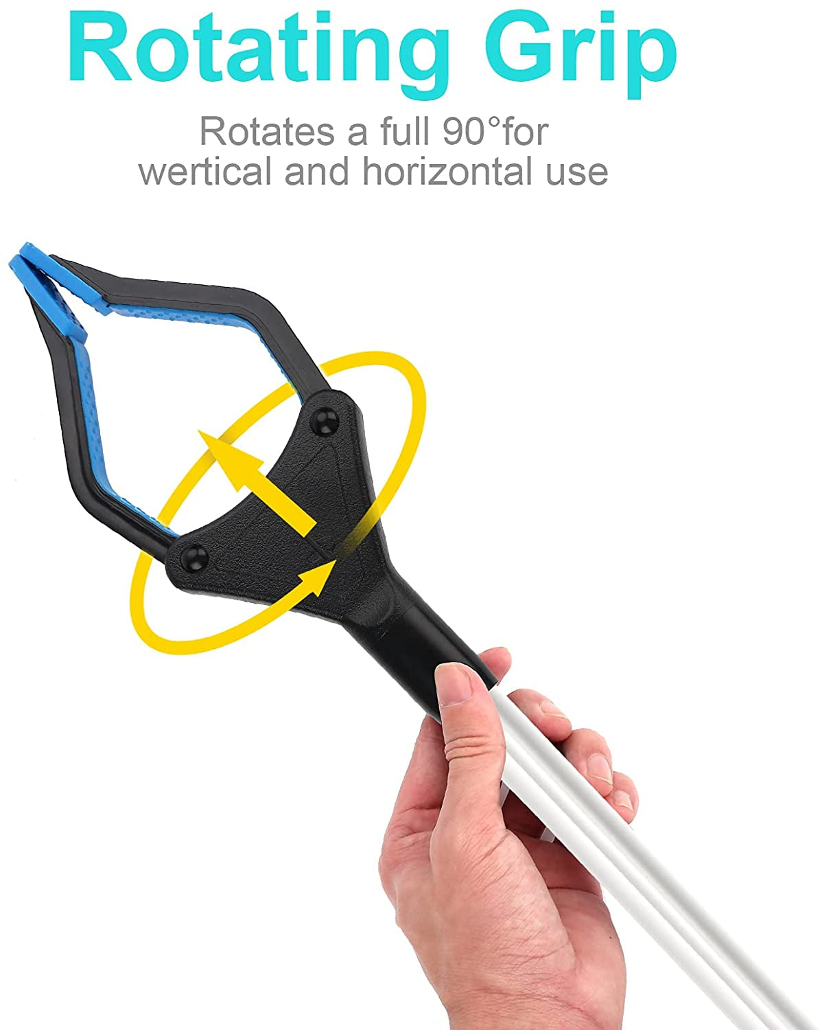 32" Lightweight Grabber Reacher Tool - Perfect Mobility Aid for Elderly, Litter Picker & Trash Claw (Blue)