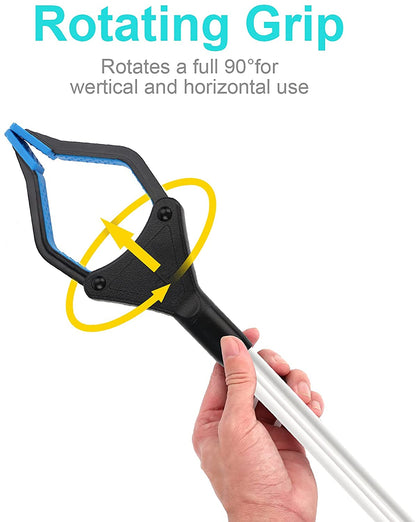 32" Lightweight Grabber Reacher Tool - Perfect Mobility Aid for Elderly, Litter Picker & Trash Claw (Blue)