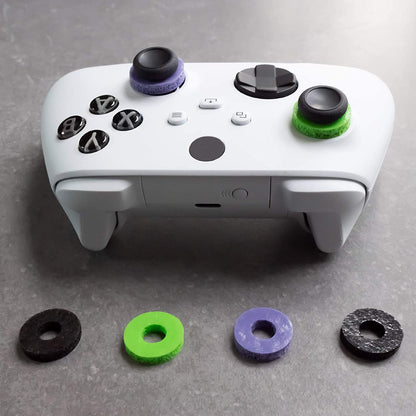 Precision Rings - Enhance Your Aim with Motion Control for PS4, PS5, Xbox One, XBX, Switch Pro & Scuf Controllers (Black/Purple/Green)