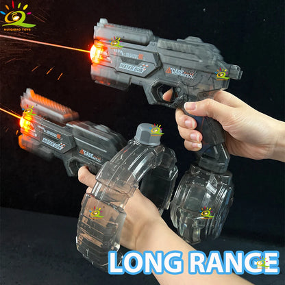 HUIQIBAO Ultimate Electric Water Gun - High-Capacity Automatic Water Pistol with LED Lights for Epic Summer Fun!