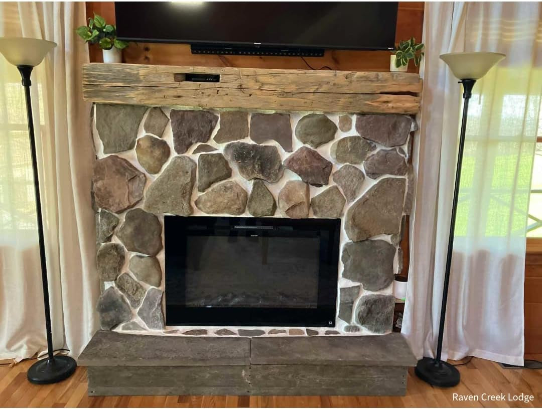 Touchstone Forte 40" Smart Electric Fireplace — Recessed Wall Mount, 30 Flame & Ember Options, 1500W Heater, Alexa & WiFi, Log & Crystal Hearth