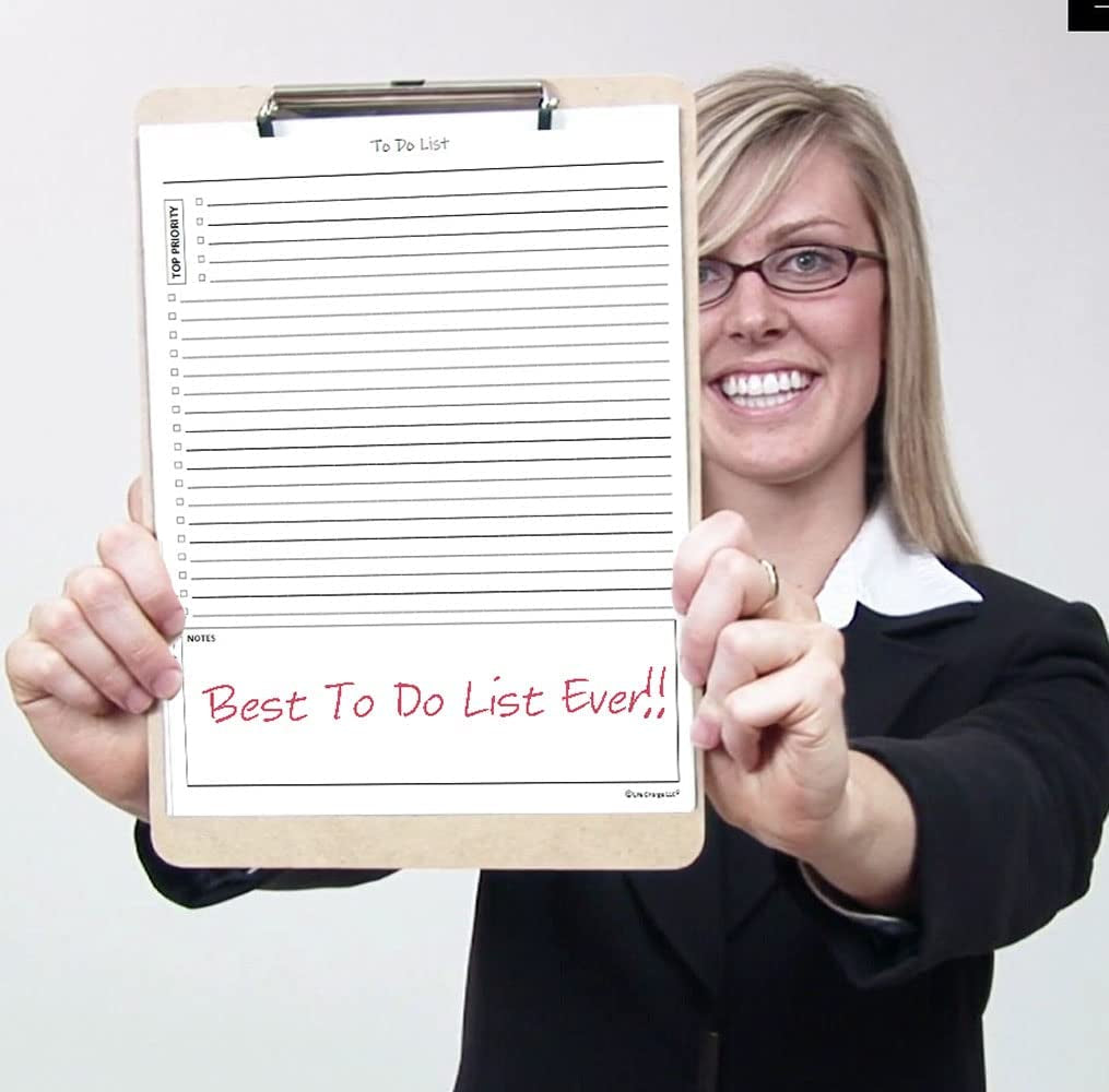Daily To Do List Notepad — Priority Checklist Planner Pad, Task Organizer, 100 GSM, Multiple Sizes, Undated, Home & Office