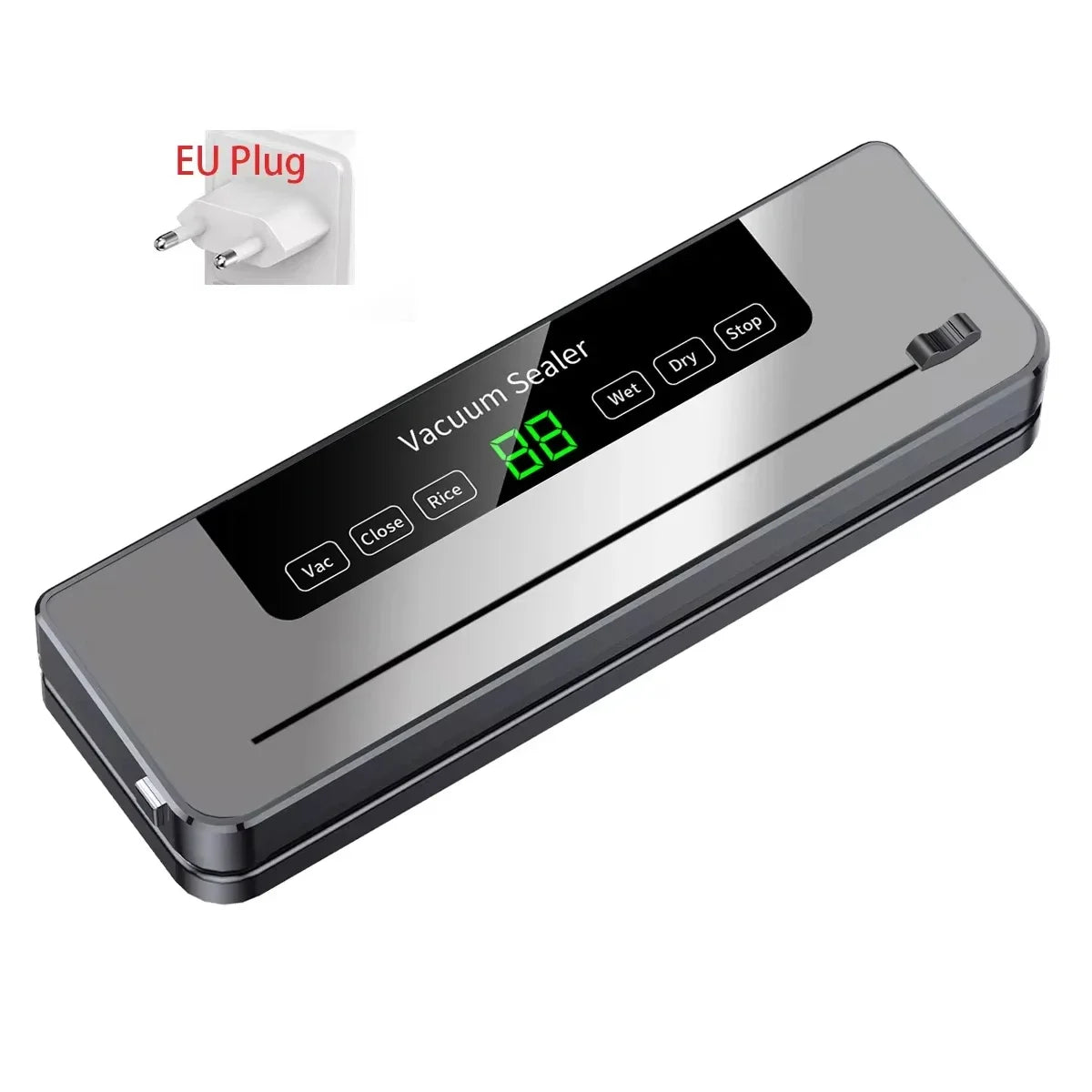 Premium Electric Vacuum Sealer with Built-In Cutter - Effortless Food Storage for Dry & Wet Items!