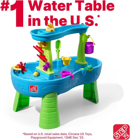 Toddler Rain Shower Water Table – Backyard Sensory Splash Playset with Accessories