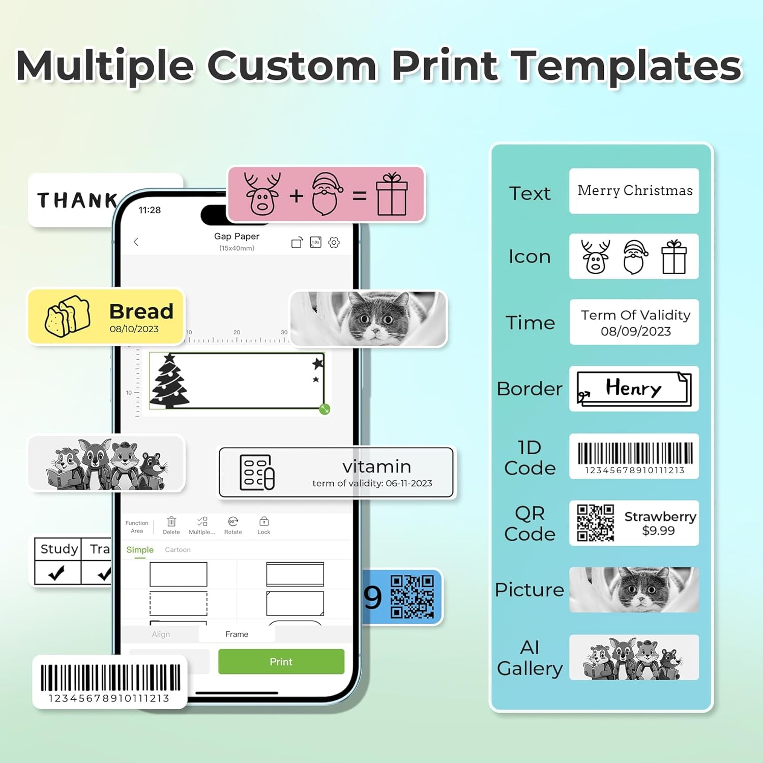 Bluetooth Mini Label Maker – Wireless Thermal Organizer Printer for Home, Desk & School