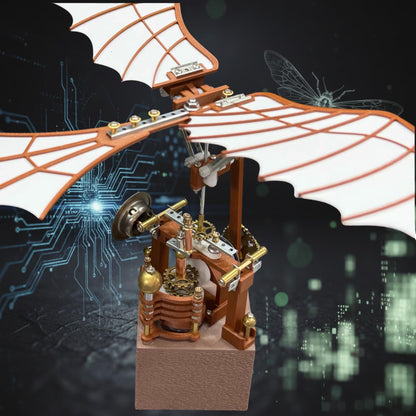 Da Vinci Flying Machine Music Box – DIY Mechanical Ornithopter Display Kit