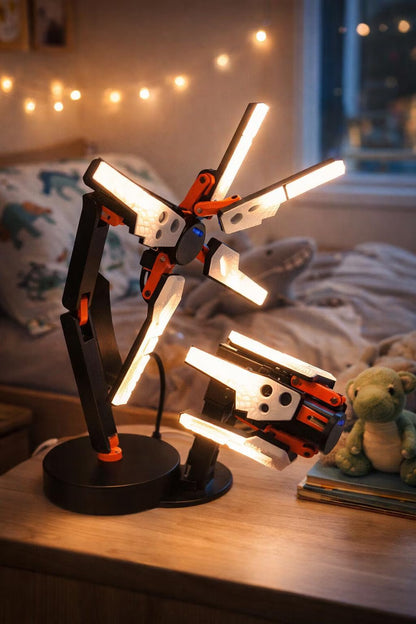 Futuristic LED Scanner Desk Lamp - Game-Inspired Sci-Fi Ambient Light for Your Space