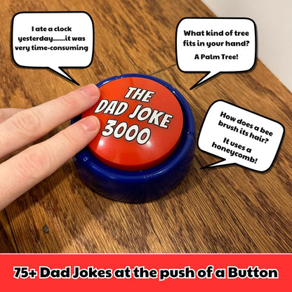 Dad Joke Button – Push-for-Laughs Talking Gag Gift for Dads, Offices & White Elephant