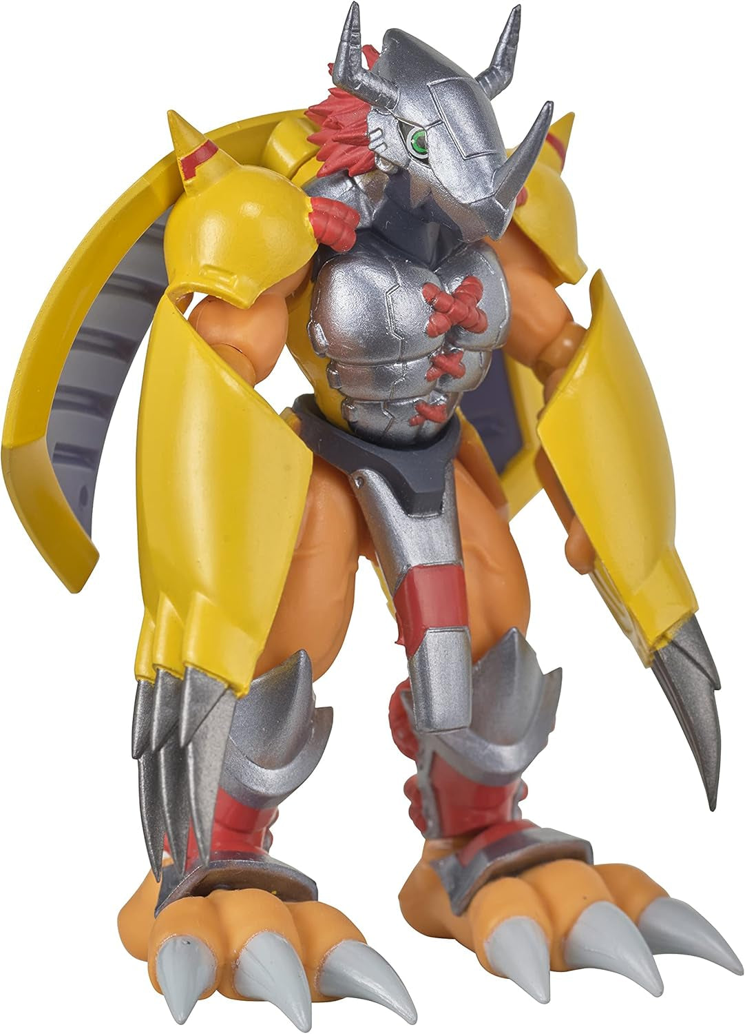 Bandai SHODO Digimon Adventure WarGreymon 3.5-Inch Poseable Figure — Yellow Armor, Dramon Killers, Anime-Accurate Detail, Ultimate Evolution