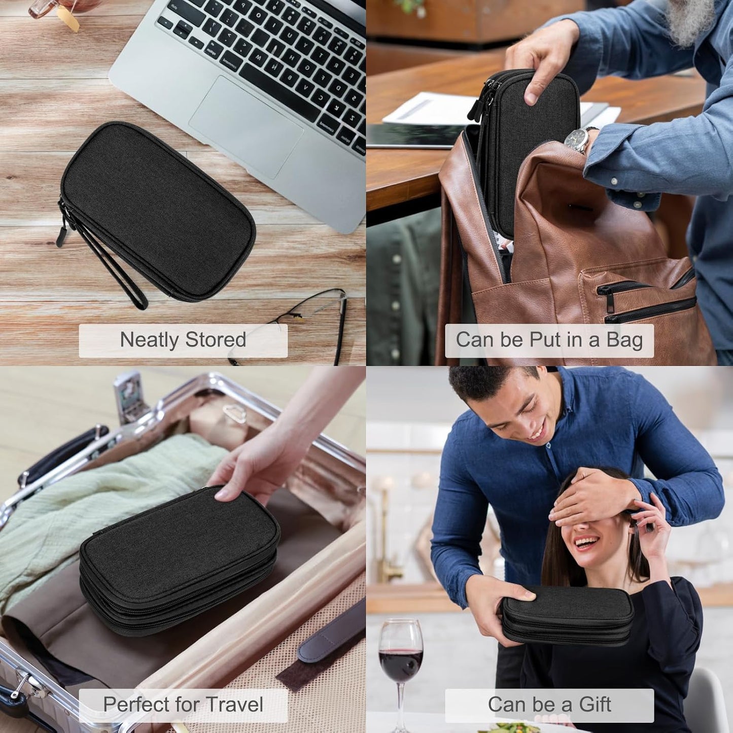Travel Tech Organizer Pouch – Compact Cable & Charger Storage Bag
