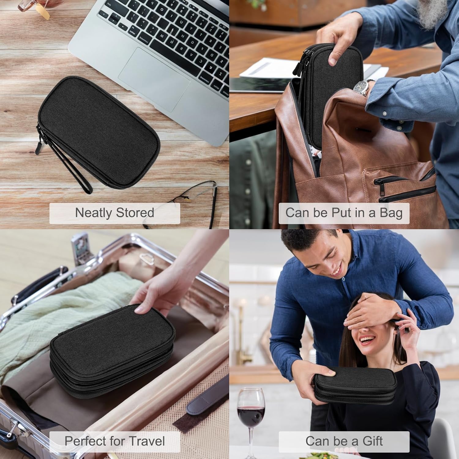Travel Tech Organizer Pouch – Compact Cable & Charger Storage Bag