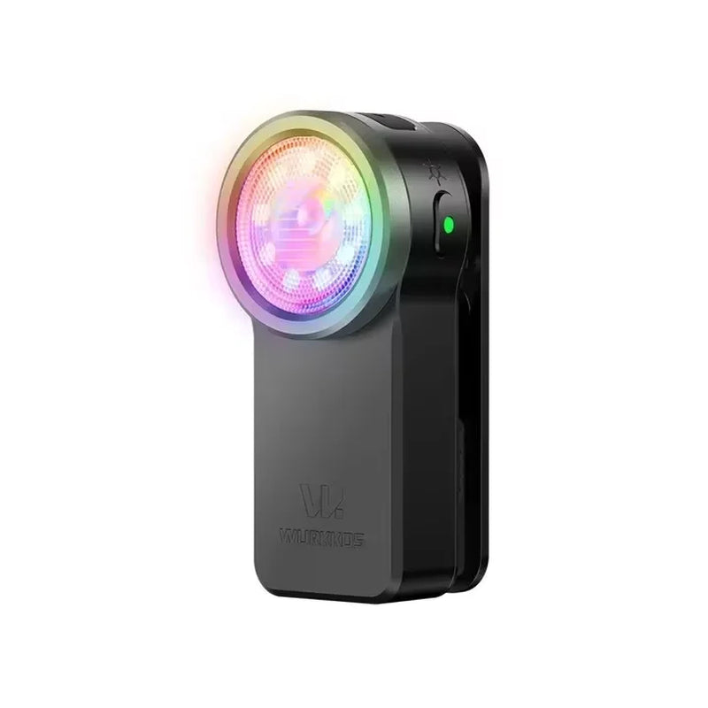 Compact RGB Mini Clip Light - 680LM USB Rechargeable Pocket Flashlight with Magnetic Base