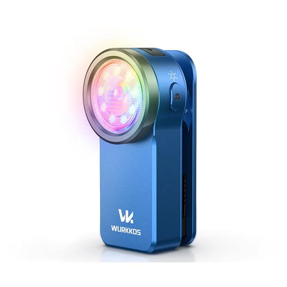Compact RGB Mini Clip Light - 680LM USB Rechargeable Pocket Flashlight with Magnetic Base