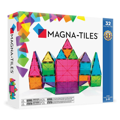 Unleash Creativity with MAGNA-TILES Classic 32-Piece Magnetic Building Set - The Original Construction Toy for Endless Fun!
