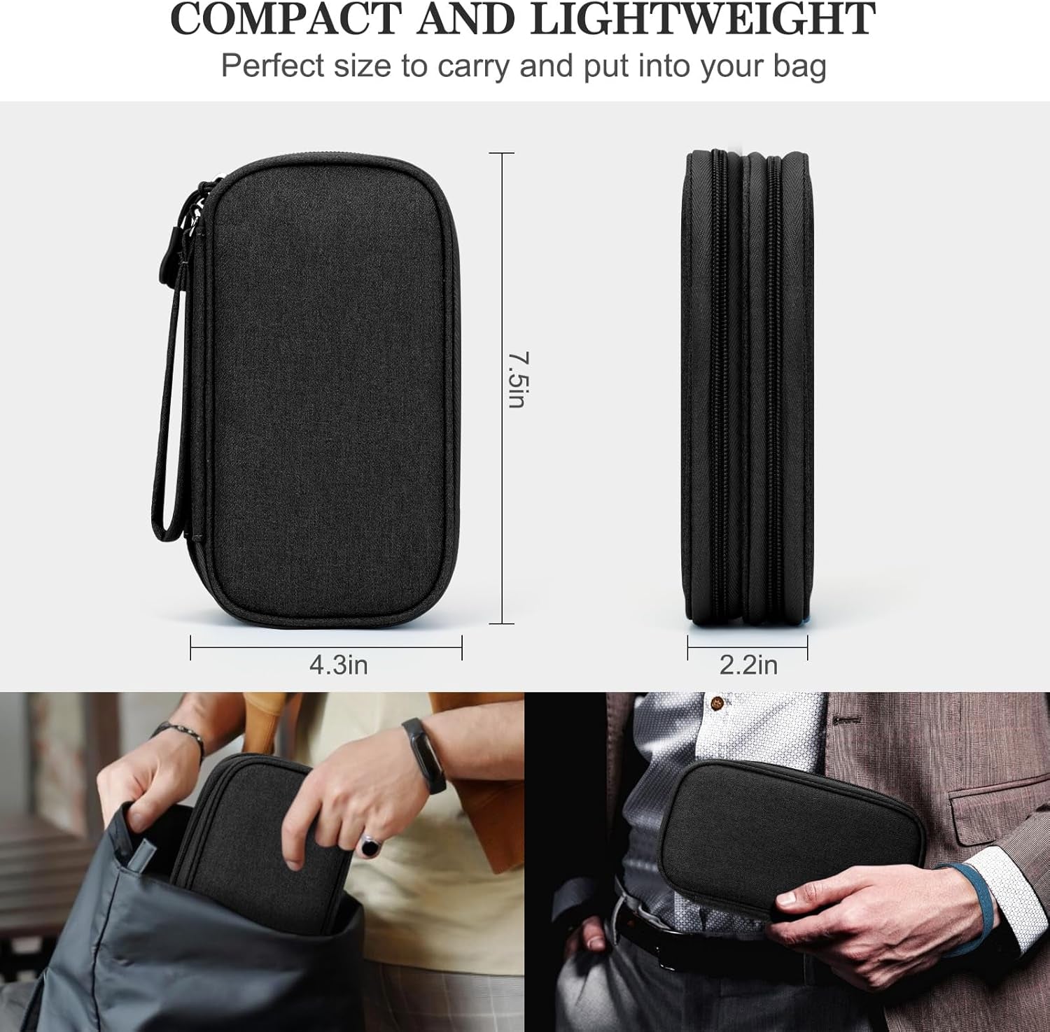 Travel Tech Organizer Pouch – Compact Cable & Charger Storage Bag