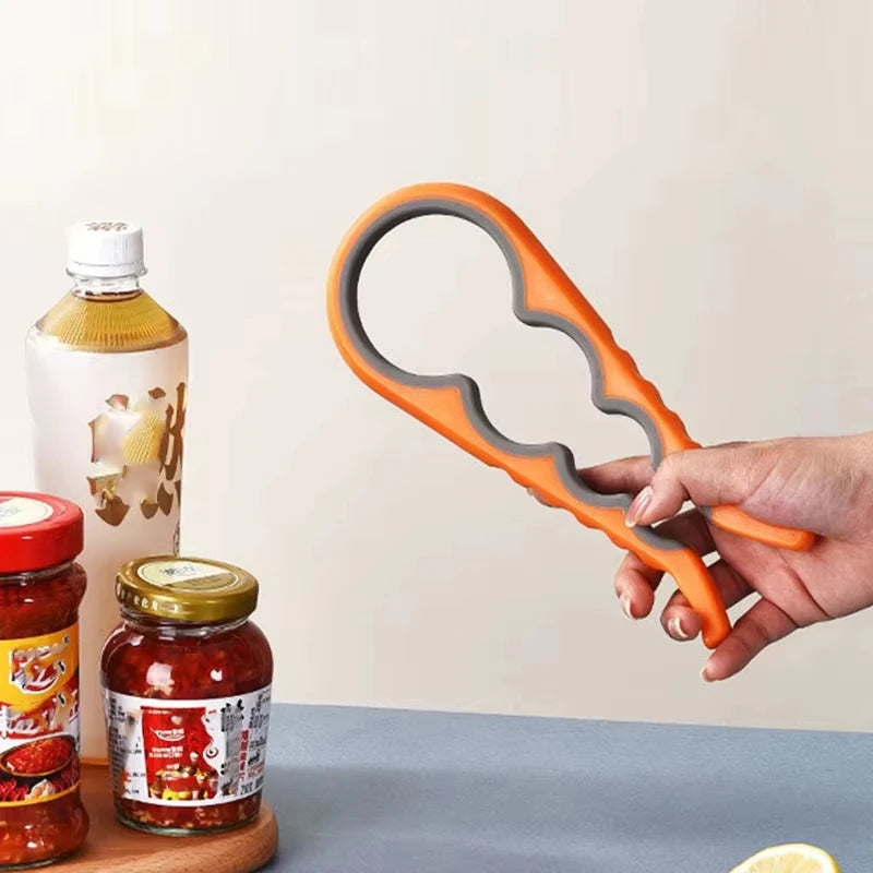 Ultimate 4-in-1 Kitchen Tool: Easy Grip Jar, Lid, and Can Opener - Your Essential Home Helper!