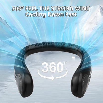 Rechargeable Neck Fan – Hands-Free Wearable Cooling Fan for Travel, Work & Summer