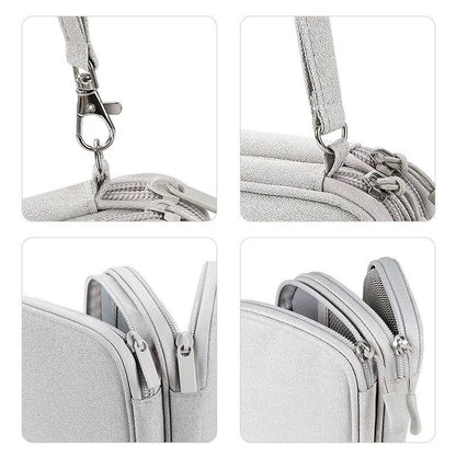 Stylish Portable Digital Storage Bag - USB Cable & Headset Organizer in Pink, Grey, Black, or Navy
