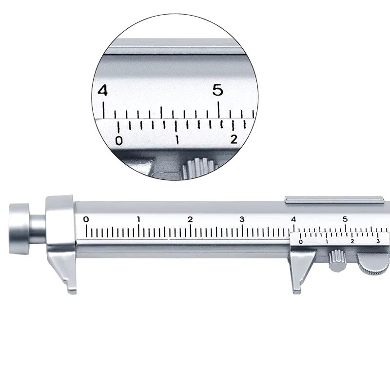 Multifunctional Caliper Pen - 0.5mm Ballpoint & Gel Ink Creative Stationery