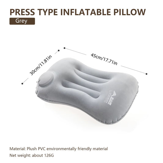 Ultralight Inflatable Camping Pillow - Portable Air Pillow for Ultimate Neck & Lumbar Support on Your Adventures