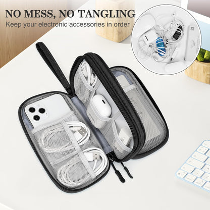 Travel Tech Organizer Pouch – Compact Cable & Charger Storage Bag