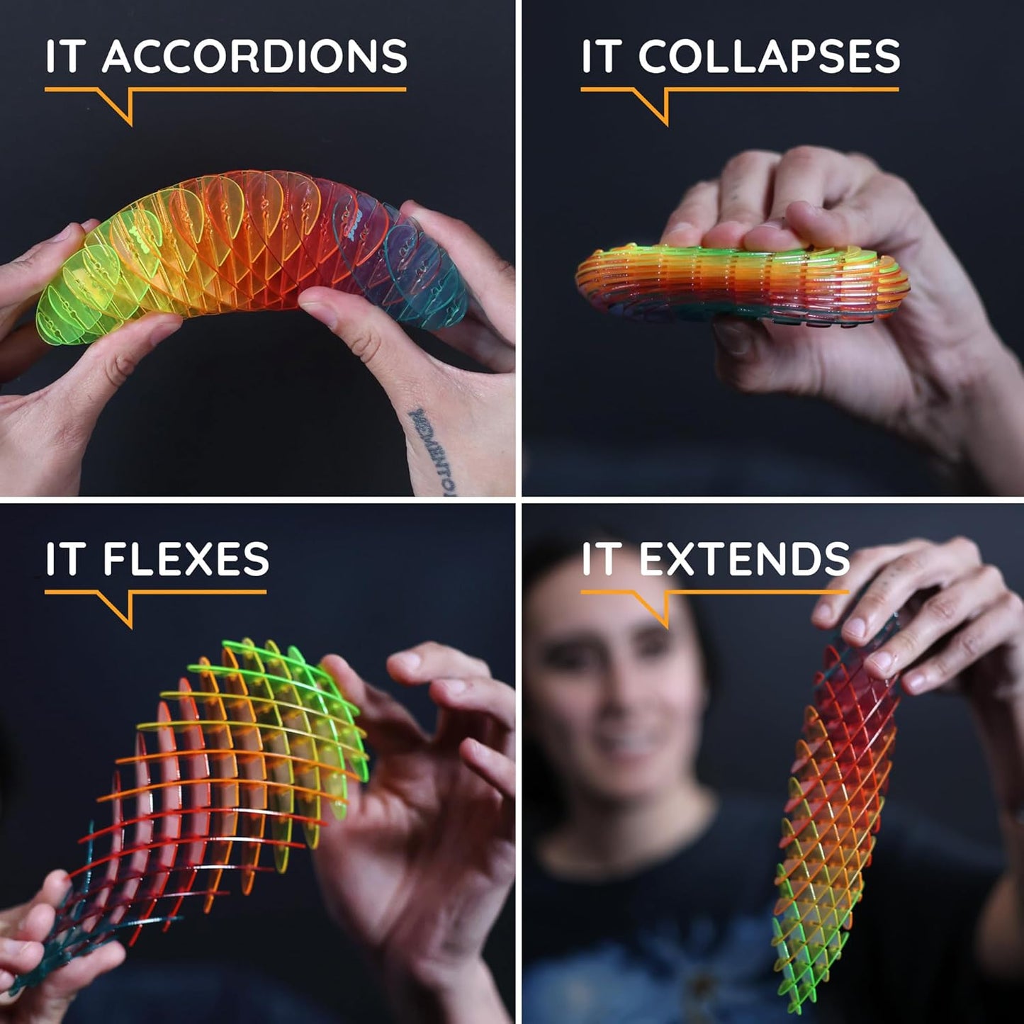 Fidget Worm Toy - Flexible 3D Sensory Slug for Stress Relief and Focus - Perfect for Kids, Teens, and Adults at Home, School, and Work