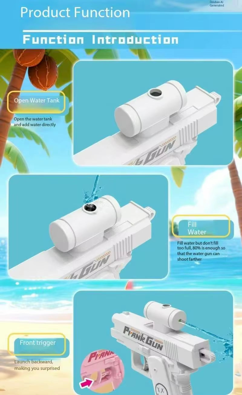 Ultimate Funny Double-Sided Reverse Water Gun - Perfect Summer Prank Toy for Epic Pool and Beach Battles!