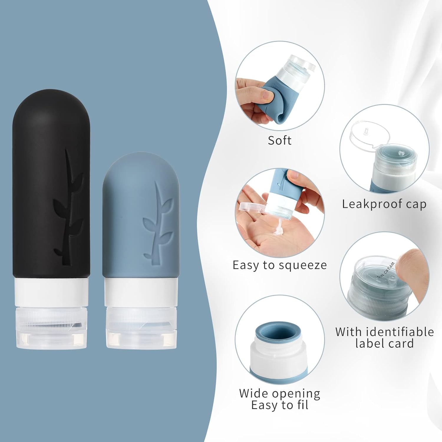 18-Piece Travel Toiletry Bottle Set – Refillable Leak-Resistant Containers for Shampoo, Lotion & Skincare