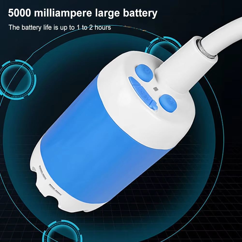 Upgraded Portable Camping Shower Pump with Digital Display - 4000mAh Rechargeable Electric Shower for Beach, Dormitory, and Outdoor Adventures