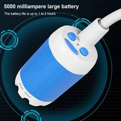 Upgraded Portable Camping Shower Pump with Digital Display - 4000mAh Rechargeable Electric Shower for Beach, Dormitory, and Outdoor Adventures