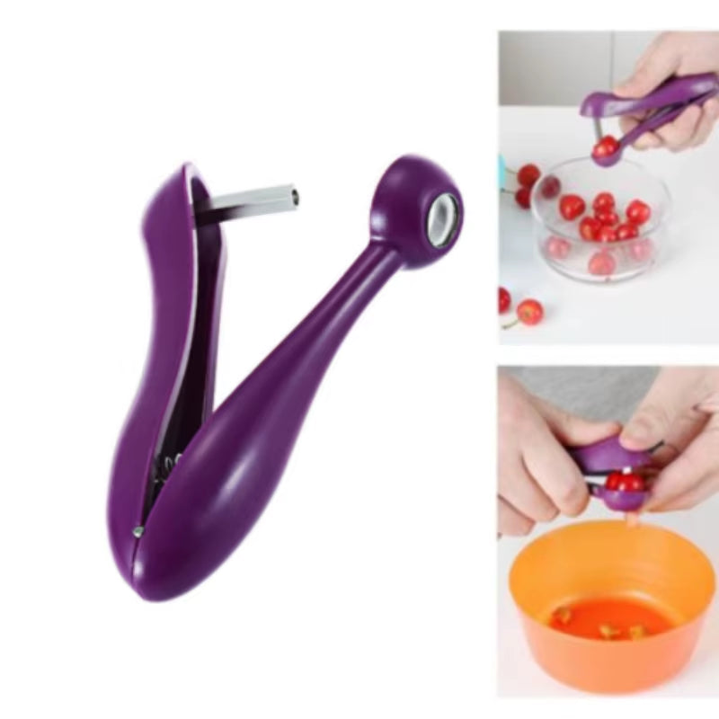 Effortless Cherry and Olive Pit Remover - Essential Fruit and Vegetable Tool