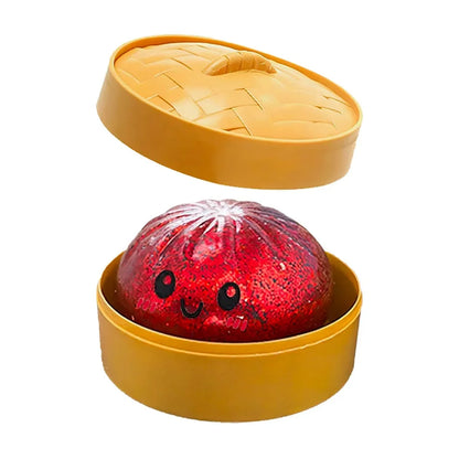 Glitter Dumpling Squishy Stress Relief Toy Set - 1 to 12 Pcs with Box for Sensory Fun