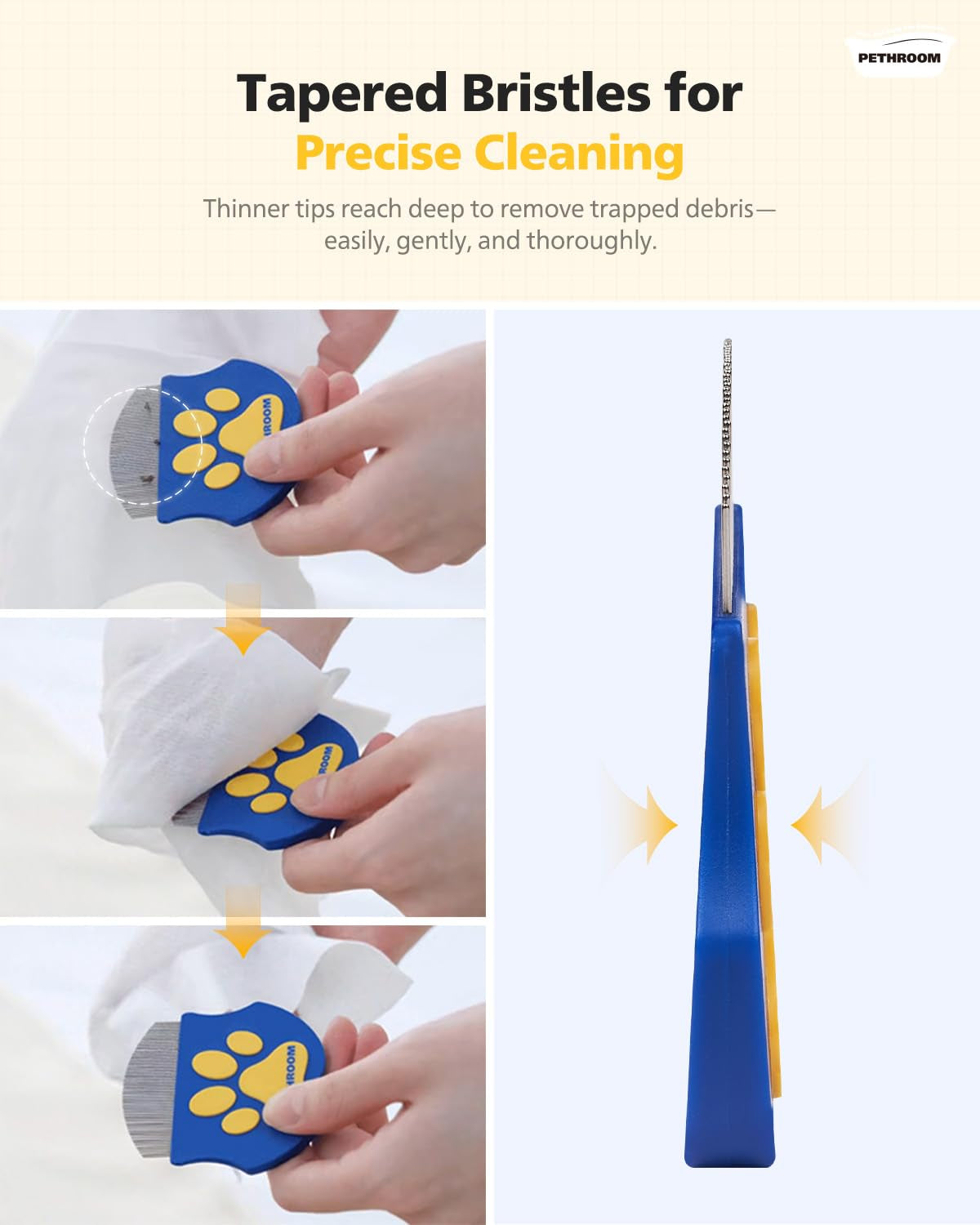 Gentle Pet Eye Comb – Stainless Steel Grooming Tool for Cats & Dogs
