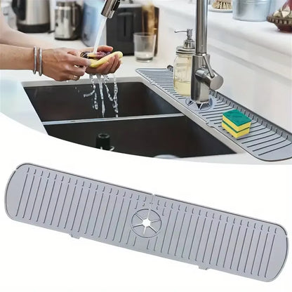 Silicone Sink Splash Guard and Drain Mat - Protect Your Kitchen & Bathroom Countertops!