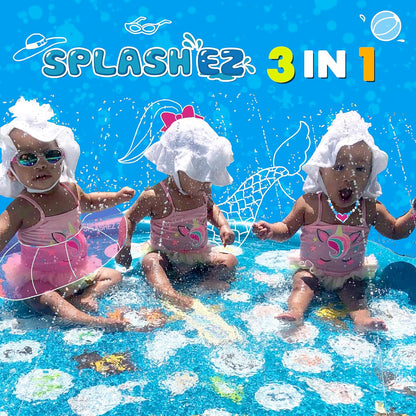 Backyard Splash Pad Sprinkler – 60-Inch Kids Water Play Mat