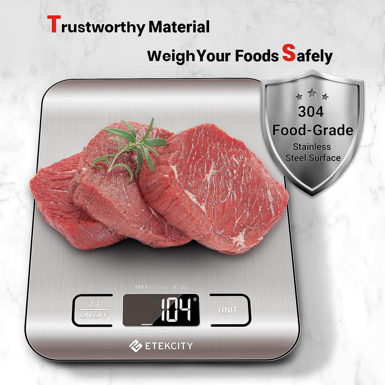 Digital Kitchen Scale – Compact Food Scale for Baking, Meal Prep & Cooking