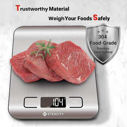 Digital Kitchen Scale – Compact Food Scale for Baking, Meal Prep & Cooking