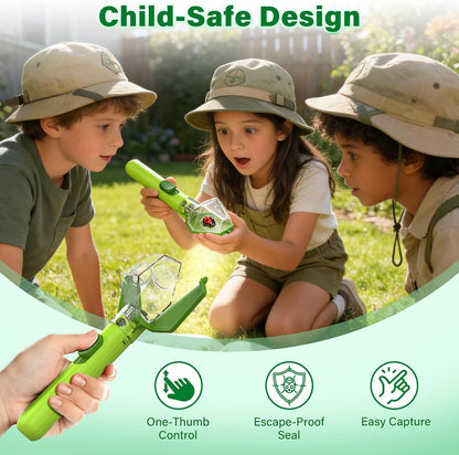 Exciting Bug Catcher Kit for Kids - 6X Magnifier Glass for STEM Exploration, Perfect Indoor & Outdoor Fun, Ideal Christmas & Birthday Gift for Boys, Girls, and Adults - Vibrant Green Design