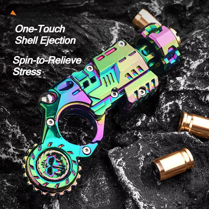Shell-Ejecting Alloy Toy Pistol Set - Ultimate Stress Relief Fidget Spinner & EDC Desk Gadget for Teen Boys